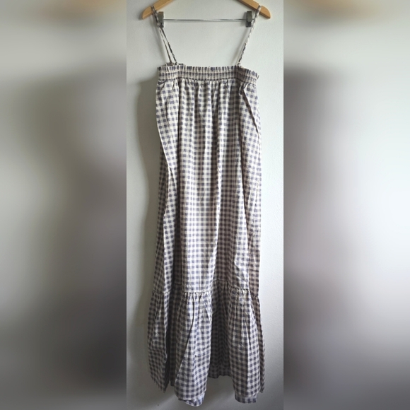 NWT! WeWoreWhat, Smocked Midi, Gingham, Whispering White, Size XL - Picture 7 of 11